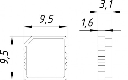 Габаритные размеры модуля